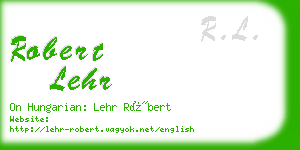 robert lehr business card